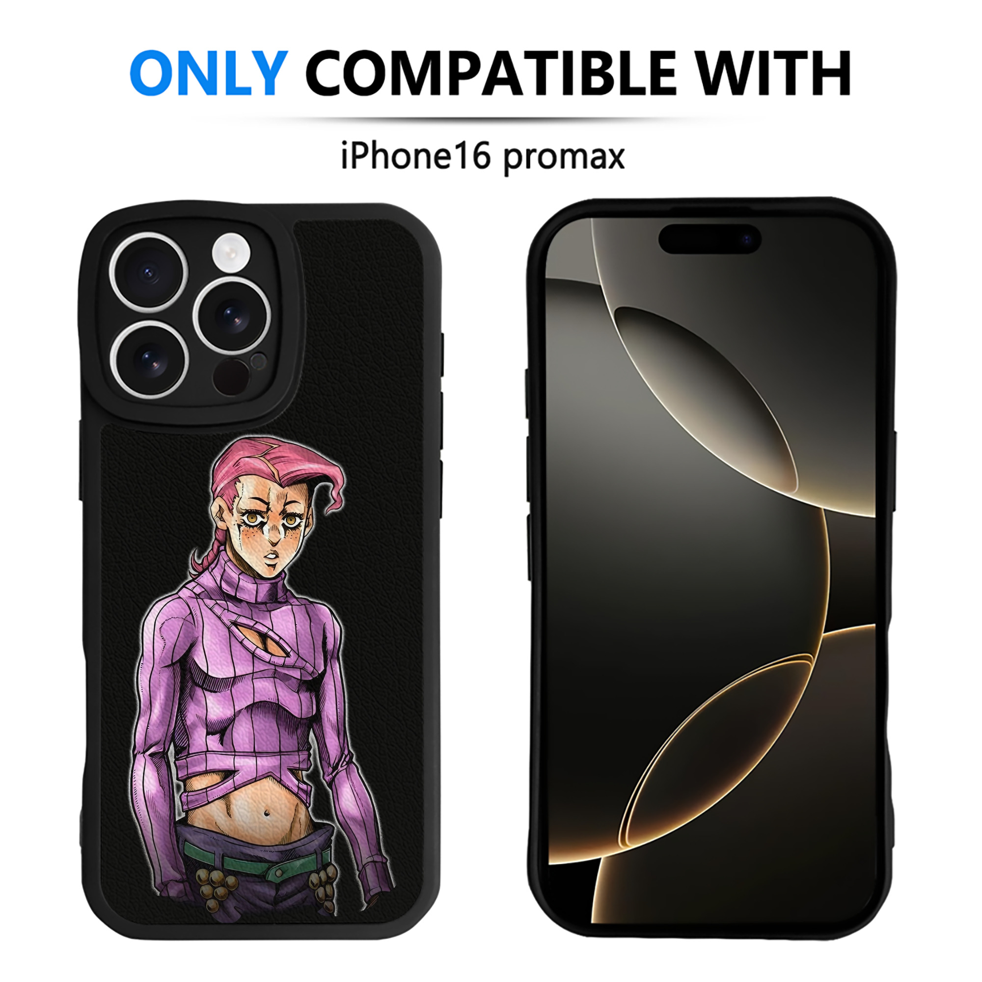 （画像用） ジョジョの奇妙な冒険 ビネガー?ドッピオ JoJo's Bizarre Adventure Vinegar Doppio 【iPhone 16シリーズ対応】シリコンスマホケース（レザー調） 材質：シリコン
